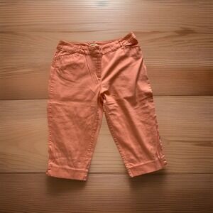 St. John's Bay Peach/Orange Women's Capris Size 14P 14 Petite Stretch